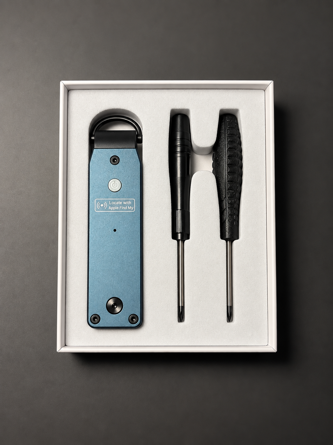 ROKEY blue key organiser and fitting tools in presentation tray
